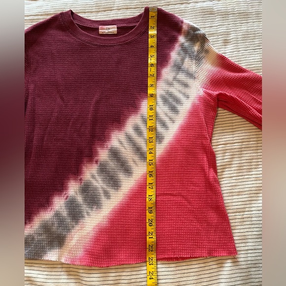 T.La Anthropologie Waffle Knit Tie Dye top - Picture 7 of 9